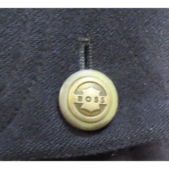 Vintage Hugo Boss Cashmere Wool Bomber Jacket Blue Full Zip Quilted Liner Medium - Picture 6 of 14